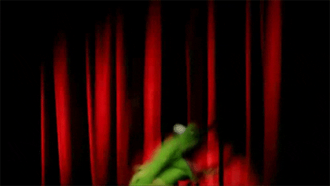 excited frog