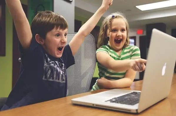 excited children